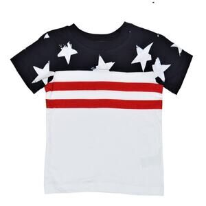 New! French Toast Toddler Boy's Cotton American Patriotic Stars Graphic Tee Top